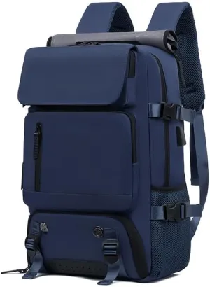 Men's and Women's Large Capacity Travel Backpack Multi functional Portable Luggage Bag Business Travel Laptop Bag,Sapphire