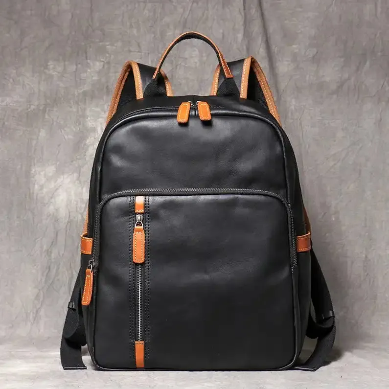 Men's Genuine Leather Travel Backpack