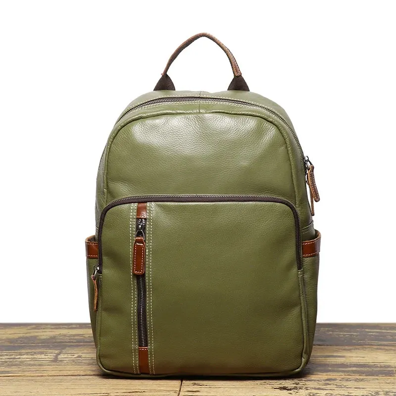 Men's Genuine Leather Travel Backpack