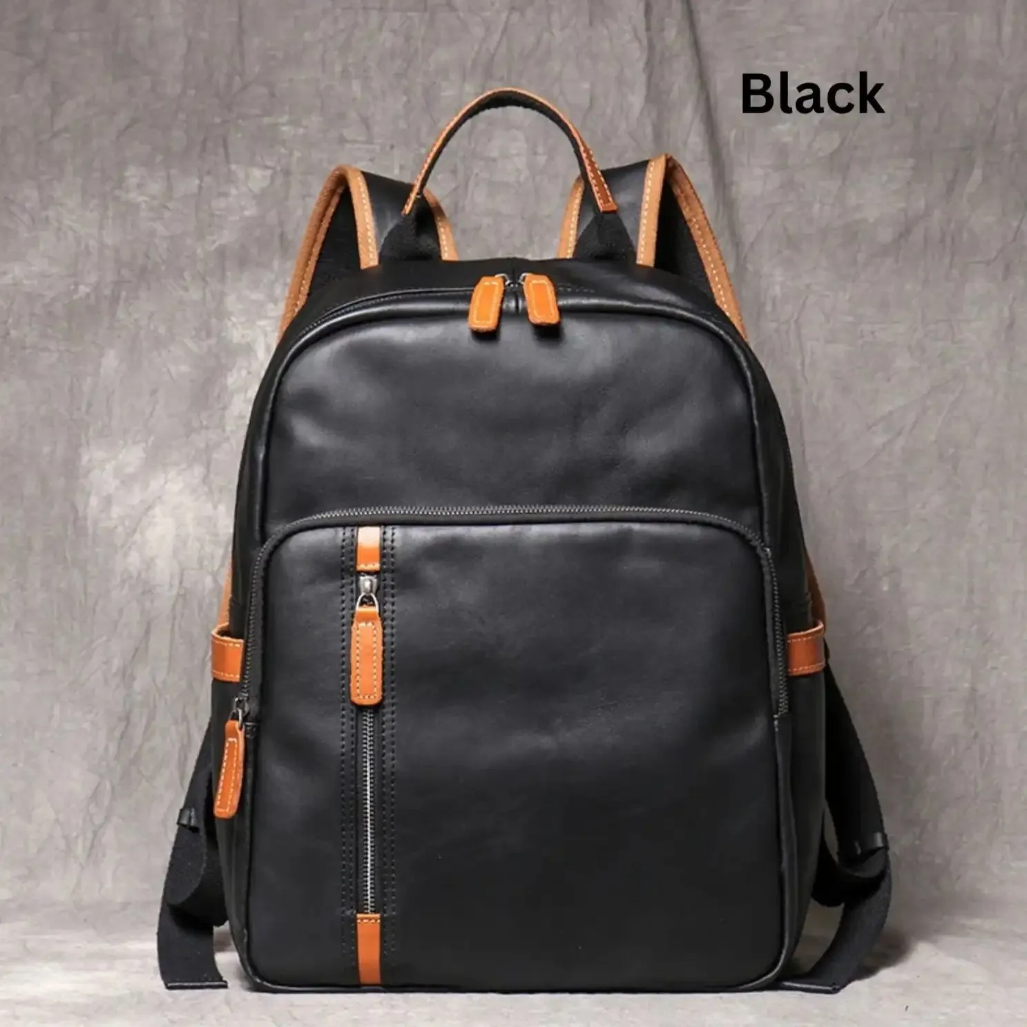 Men's Genuine Leather Travel Backpack