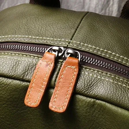 Men's Genuine Leather Travel Backpack