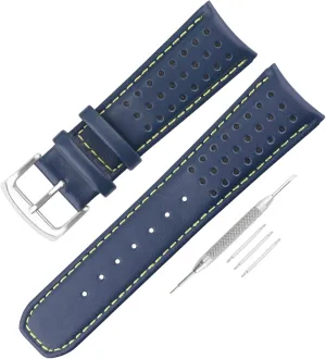 Men's Leather Strap Compatible for 23mm Citizen Eco-Drive E168 B740 B741 BJ2110 BJ2111 BJ2115 BJ2117 BJ2118 BJ2119 BN0085 Ladies outdoor work waterproof watch band wrist strap buckle