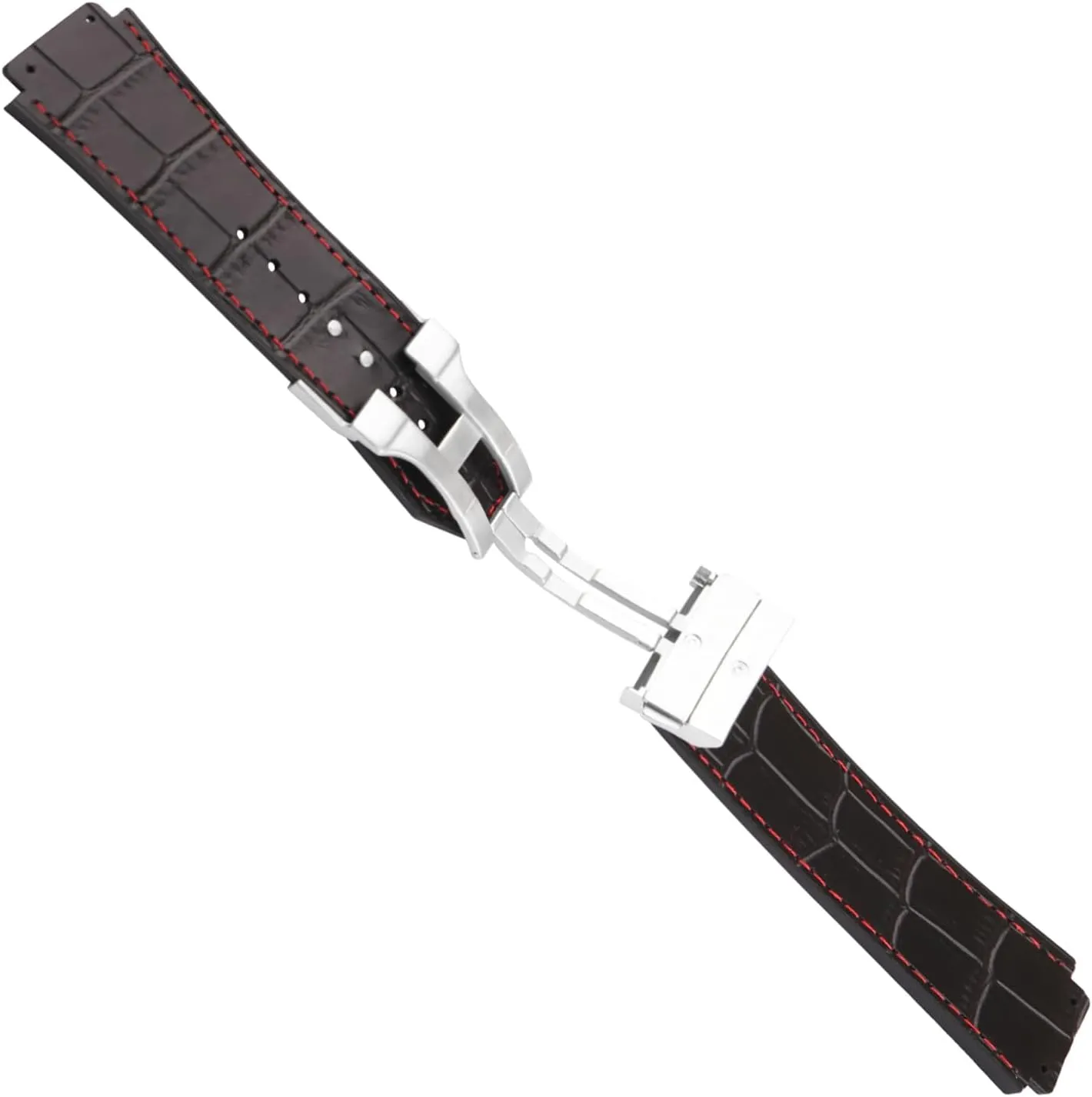 Men's Leather Strap Compatible for 25mm Hublot Big Bang Series Ladies outdoor work waterproof watch band wrist strap with buckle