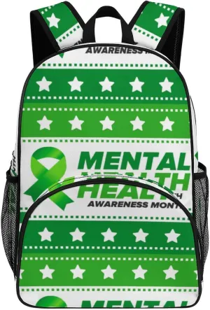 Mental Health Awareness Month Backpack for Worker Teacher Business Hiking Travel Bag Shoulders Bag
