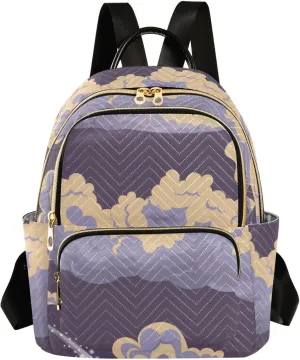 Meteors Clouds Fashion Travel Backpack for Women Multi Pockets Lightweight Purse for Women-M