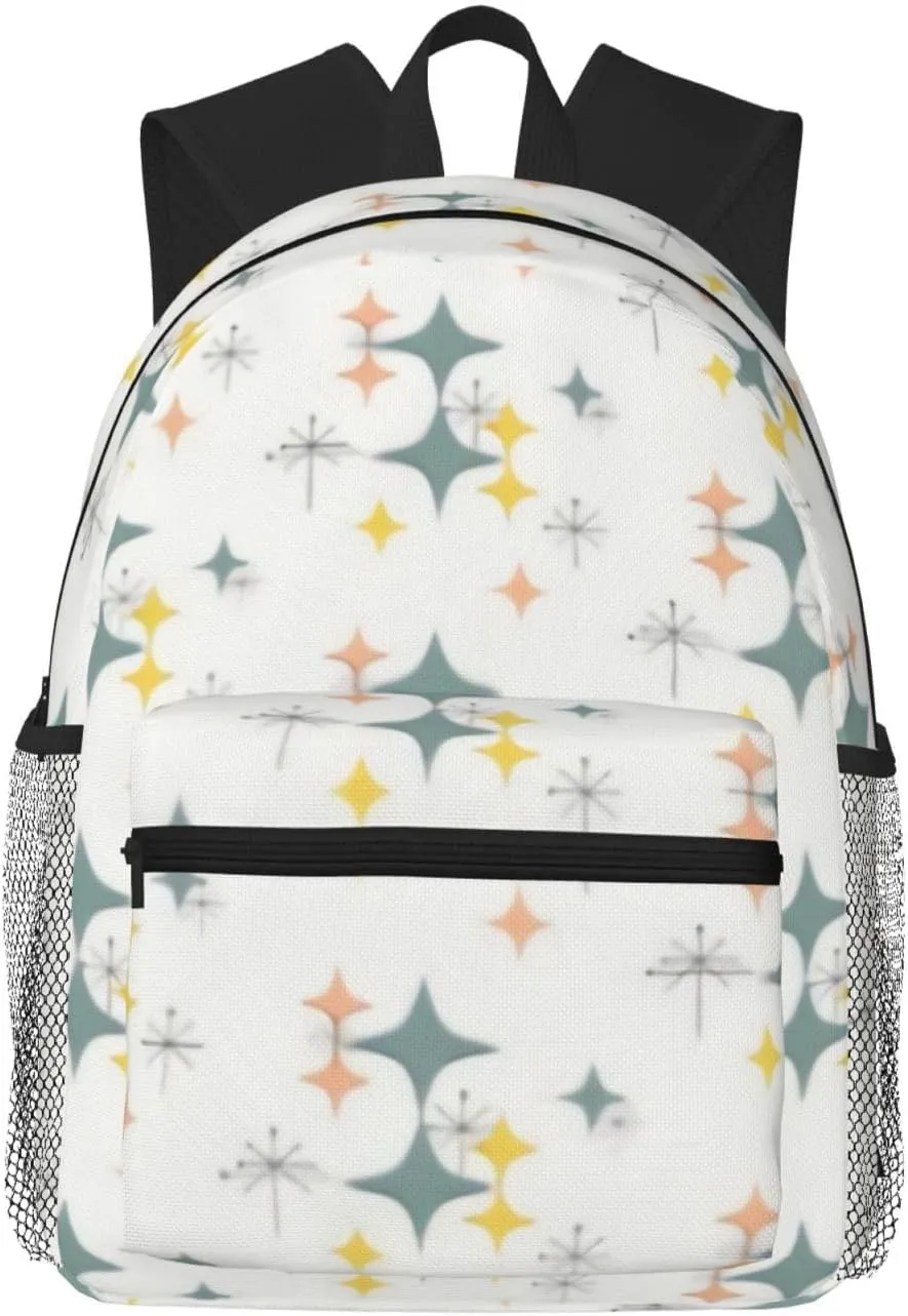 Mid Century Modern Ea-Mes Ato-Mic Starb-Ursts Custom Lightweight Packable Backpack Travel Casual Hiking Daypack Foldable Backpack For Men Women