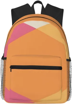 Mid Century Vintage Geometric Pattern Lightweight Packable Backpack Travel Casual Hiking Daypack Foldable Backpack For Men Women