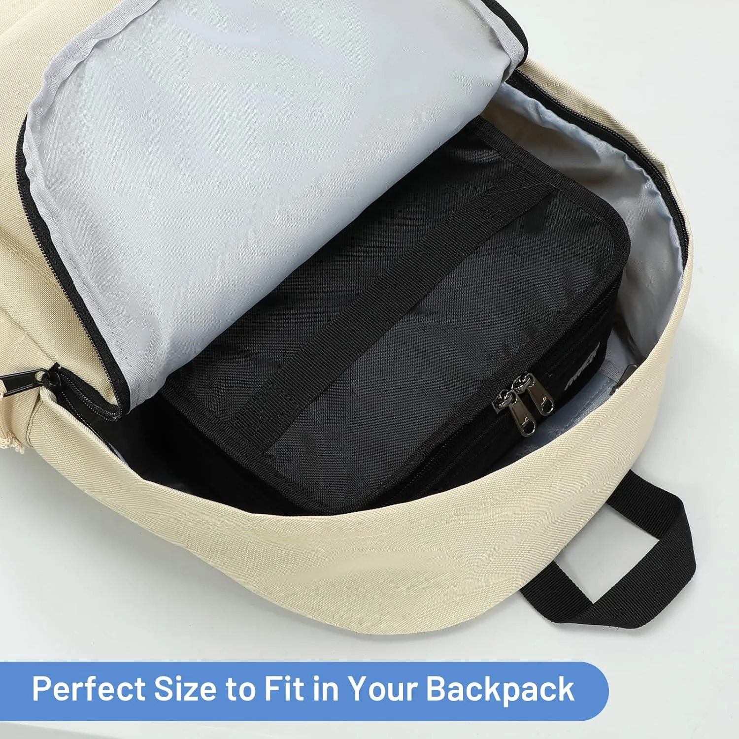 MIER Freezable Lunch Bag Frozen Mini Cooler Small Portable Insulated Lunch Box Freezer Snack Bags for Kids Adult Travel Work School, Black