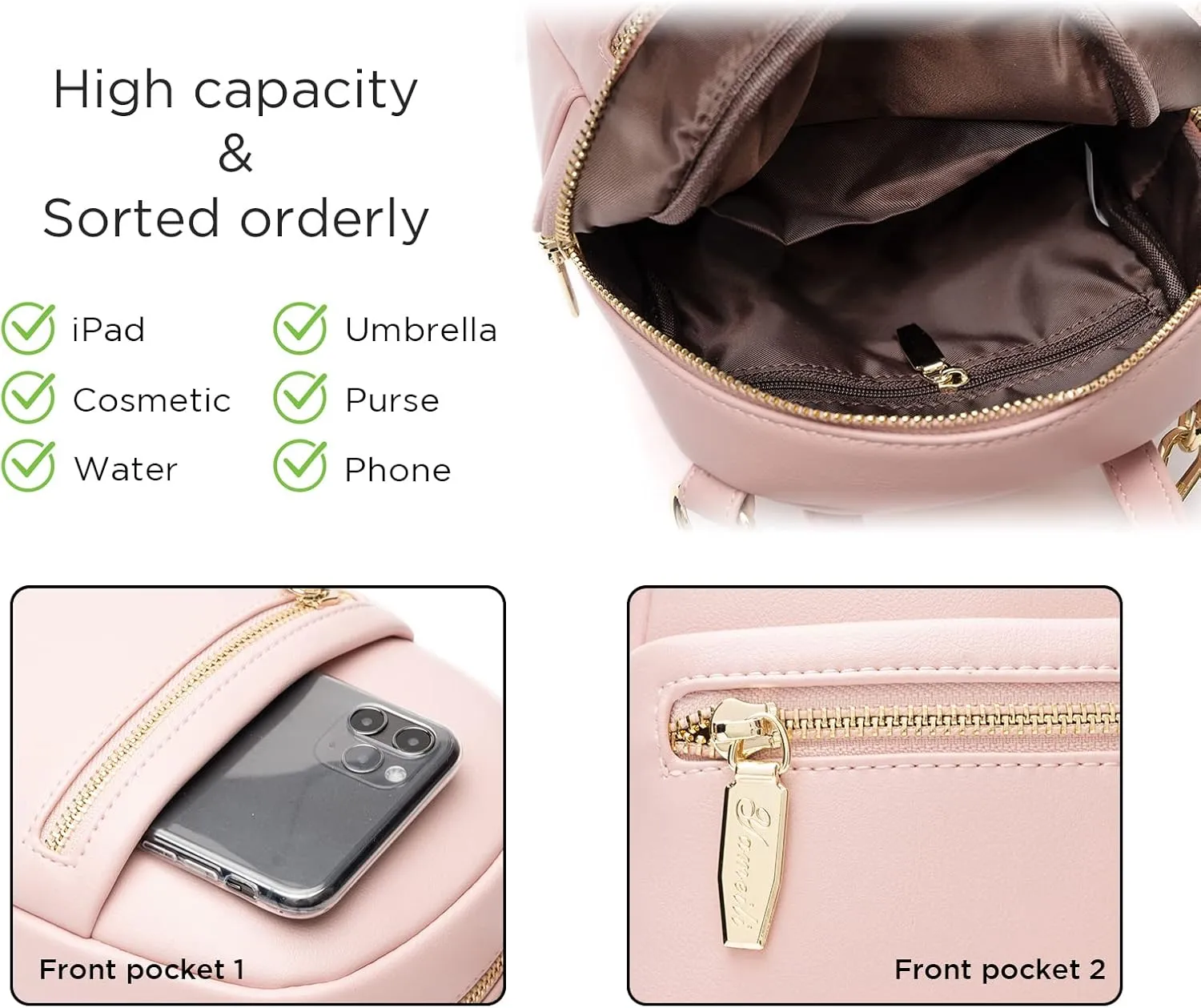 Mini Backpack Purse for Girls Teenager Cute Leather Backpack Women Small Shoulder Bag Handbags