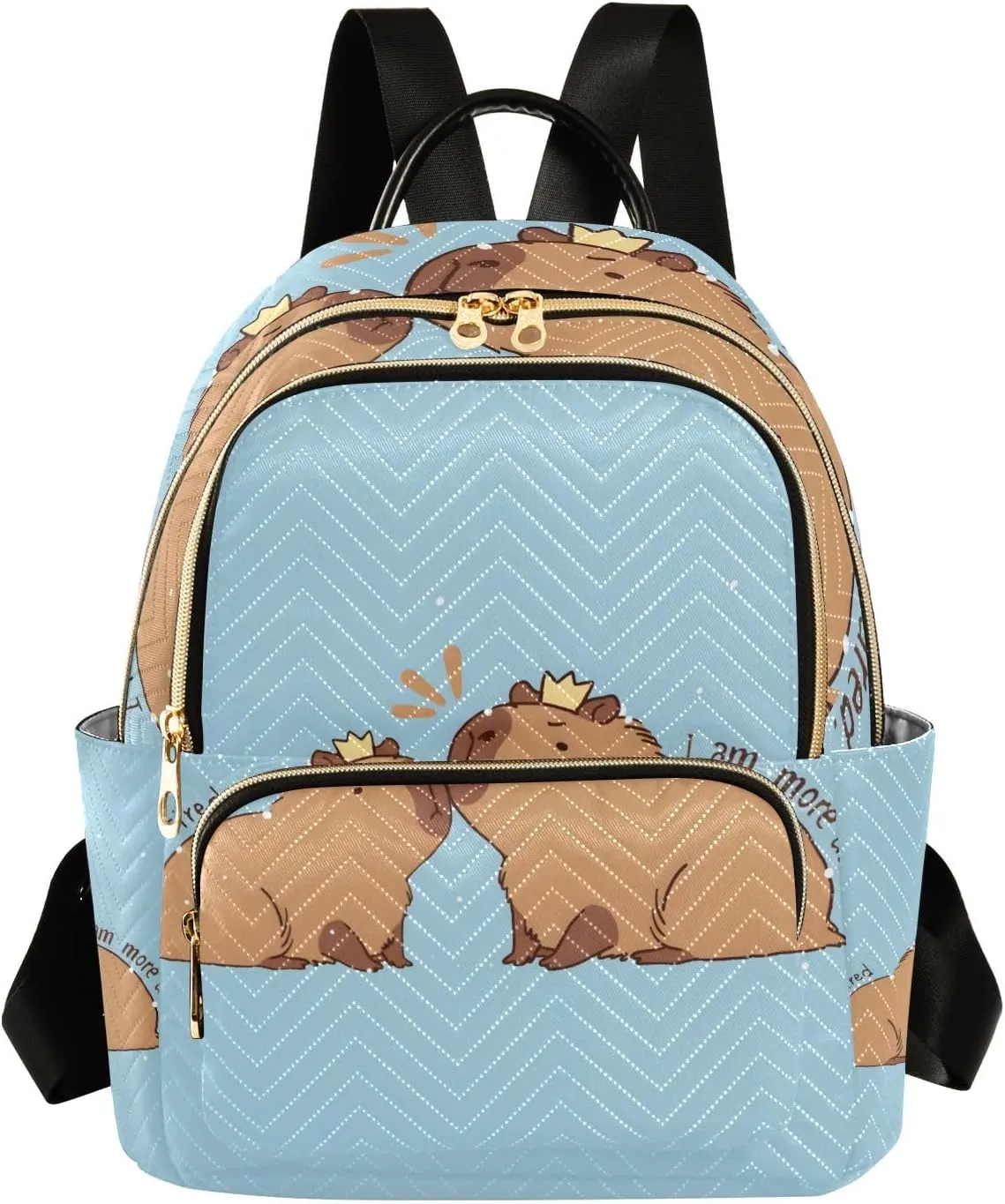Mini Backpack Purse for Women, Capybara I'm So Tired Travel Bag Casual Daypack Shoulder Bag