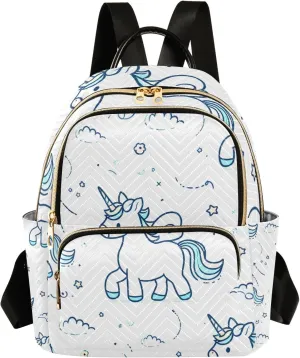 Mini Backpack Purse for Women, Cartoon Cute Unicorn Cartoon Balloon Travel Bag Casual Daypack Shoulder Bag