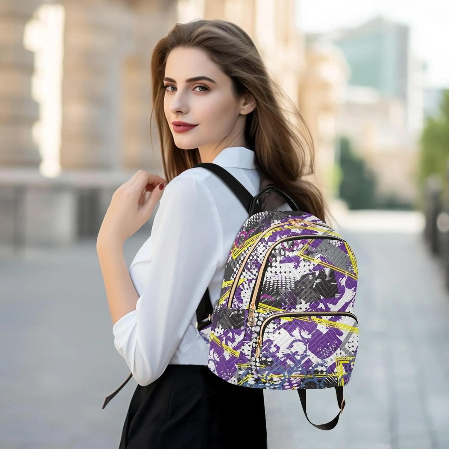 Mini Backpack Purse for Women Pretty Valentine Travel Backpack Fashion Backpack Lightweight Shoulder Bag Casual Daypack(Medium Pattren 6)