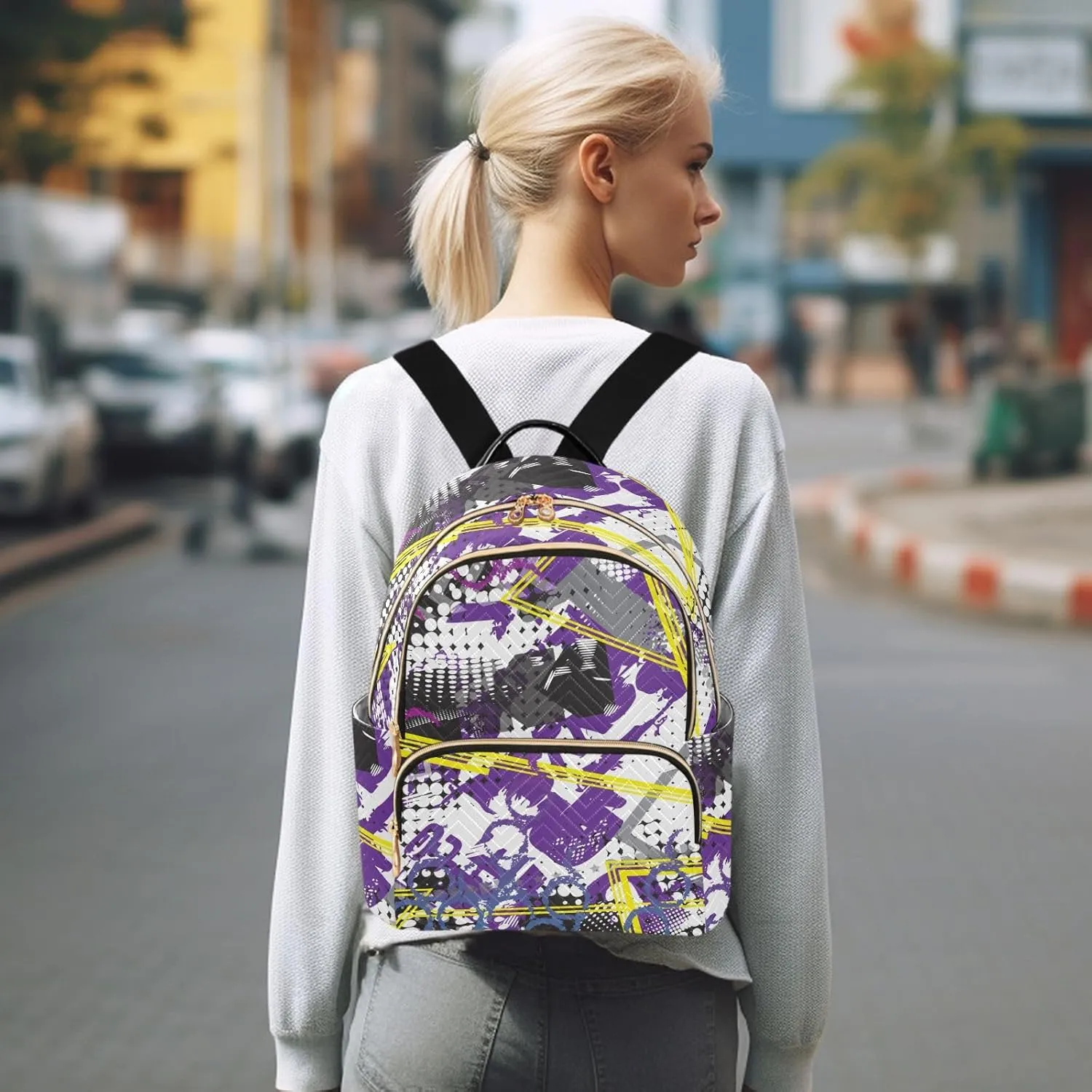 Mini Backpack Purse for Women Pretty Valentine Travel Backpack Fashion Backpack Lightweight Shoulder Bag Casual Daypack(Medium Pattren 6)