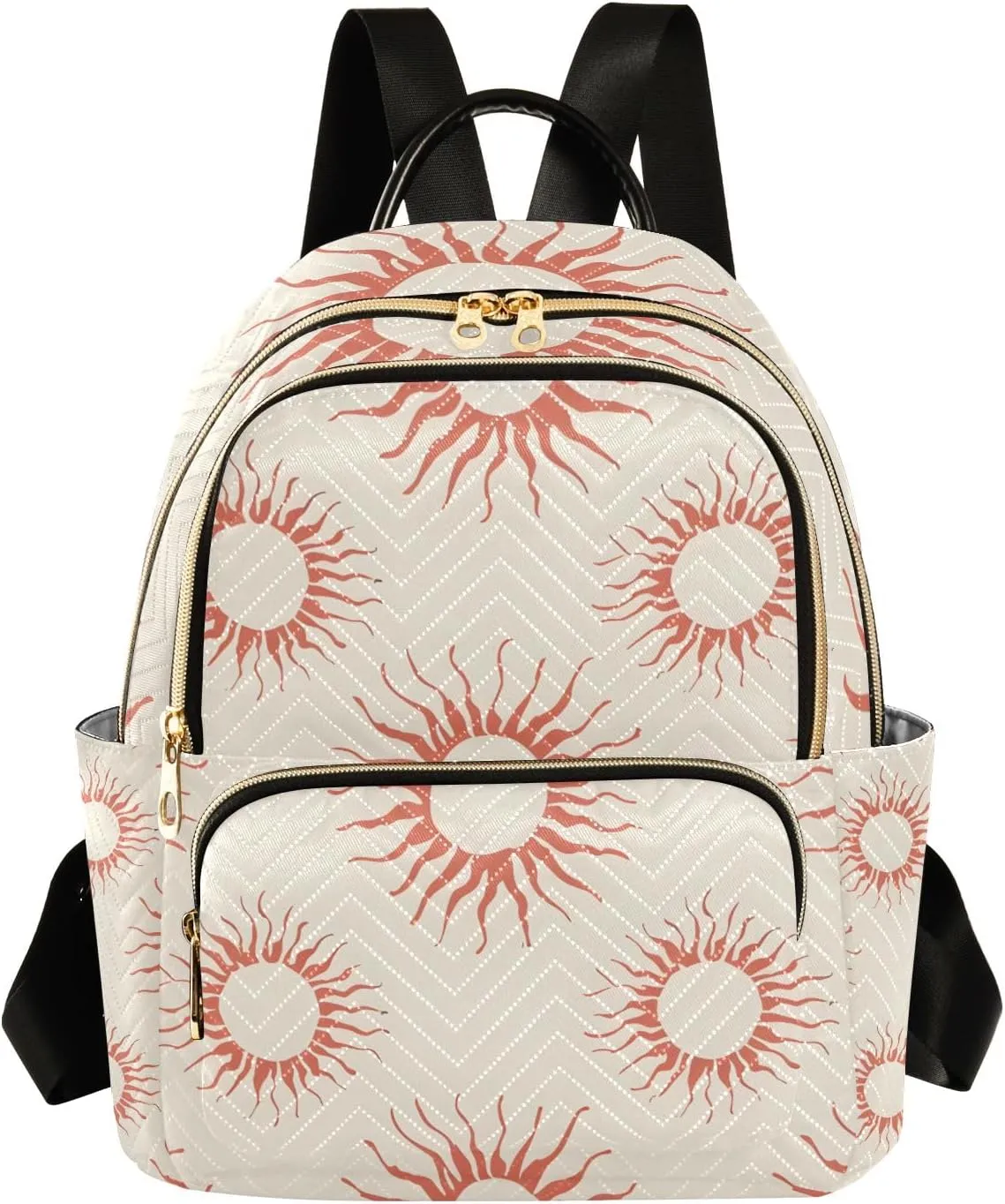 Mini Backpack Purse for Women, Sun on A Milky Background Travel Bag Casual Daypack Shoulder Bag