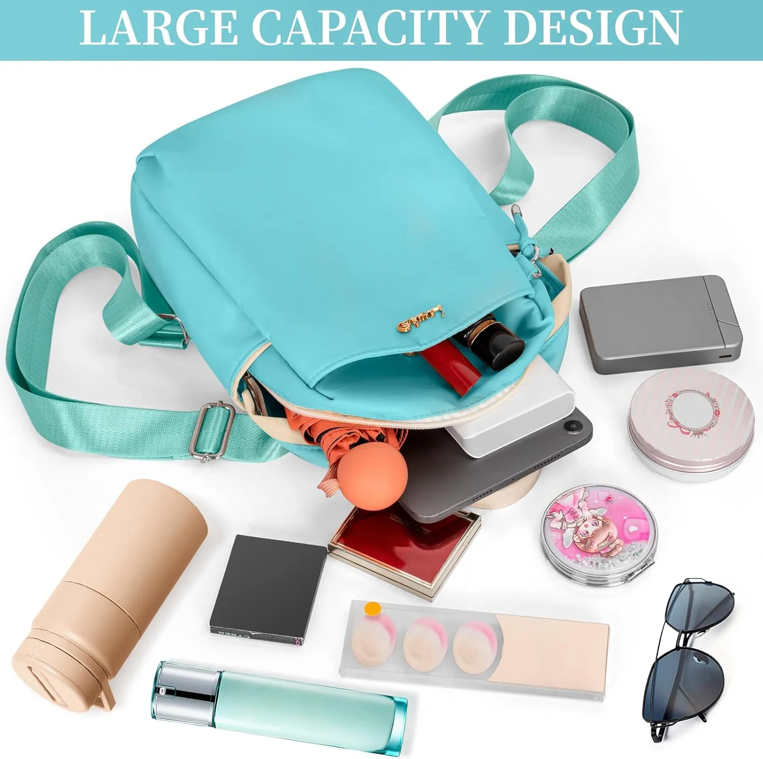 Mini Backpack, Small Lightweight Travel Backpack Purse, Waterproof Daily Backpack Purses, Blue