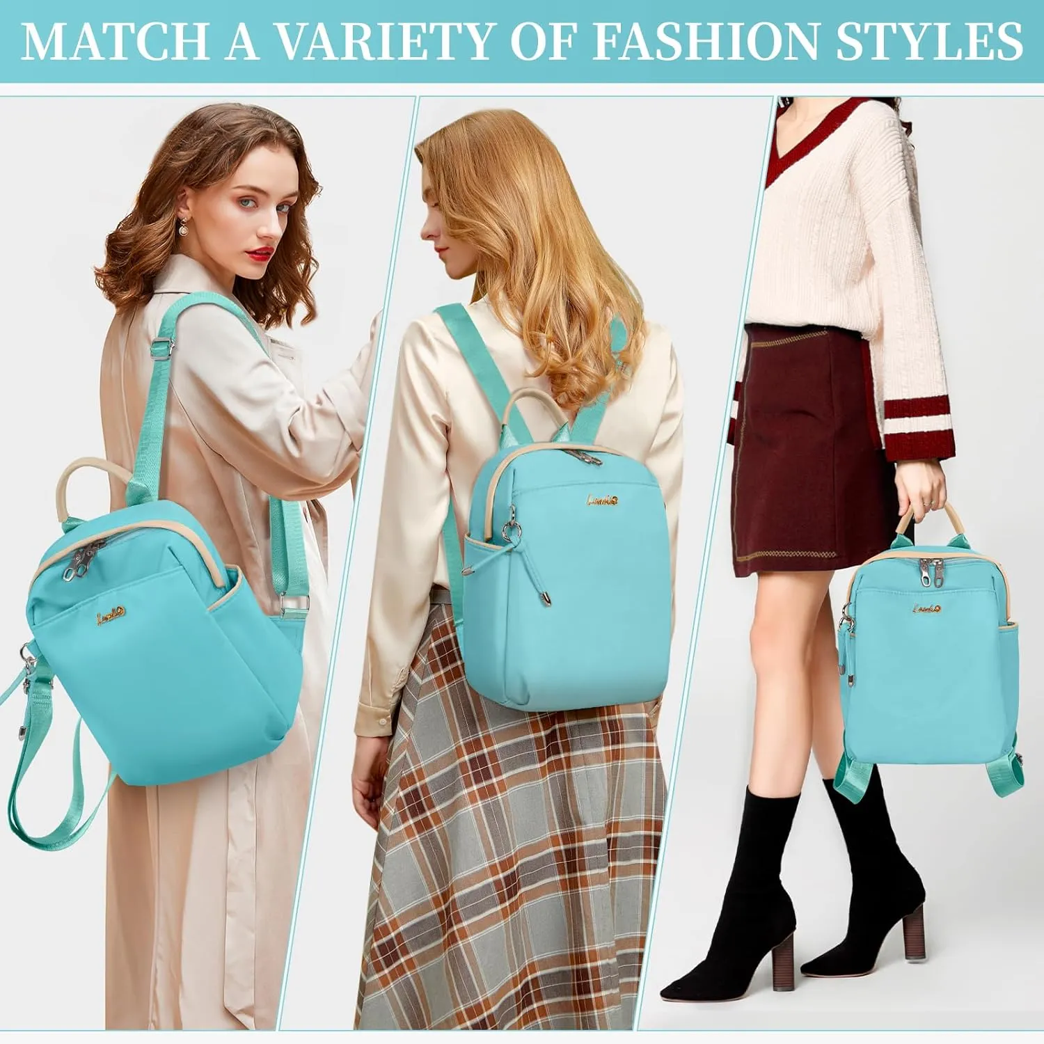 Mini Backpack, Small Lightweight Travel Backpack Purse, Waterproof Daily Backpack Purses, Blue