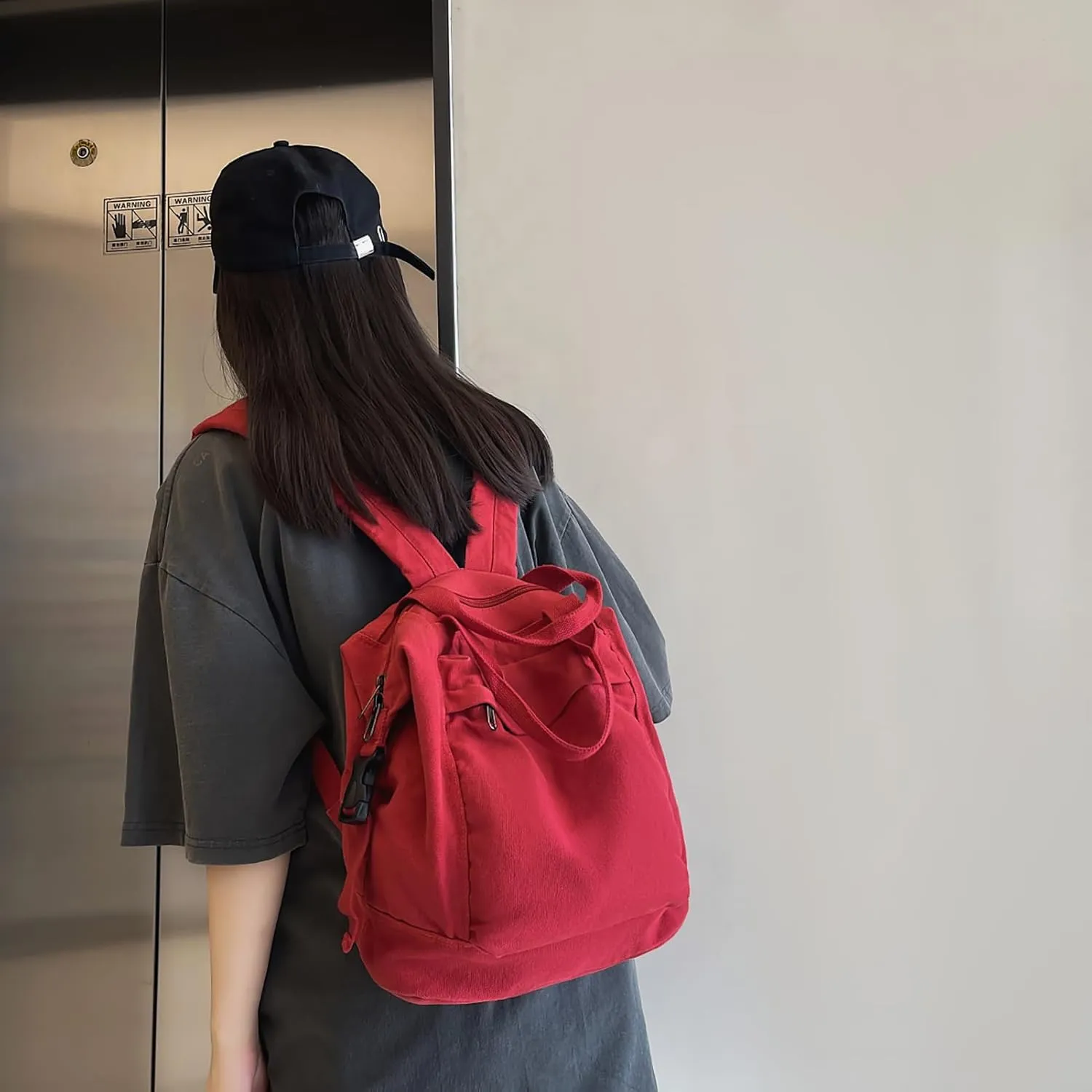 Mini Canvas Backpack for Women Girls Cute Small Backpack Purse Aesthetic Backpack