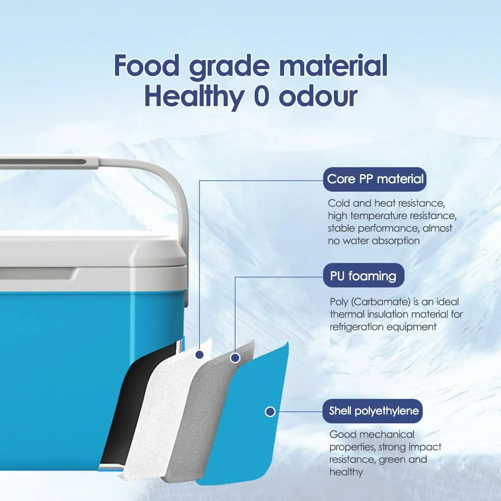 Mini Insulated Hard Cooler Lunch Box, 5 Quart Small Cooler with Handle, Portable Ice Retention Cooler Lunch Boxes for Camping, Picnic, Beach