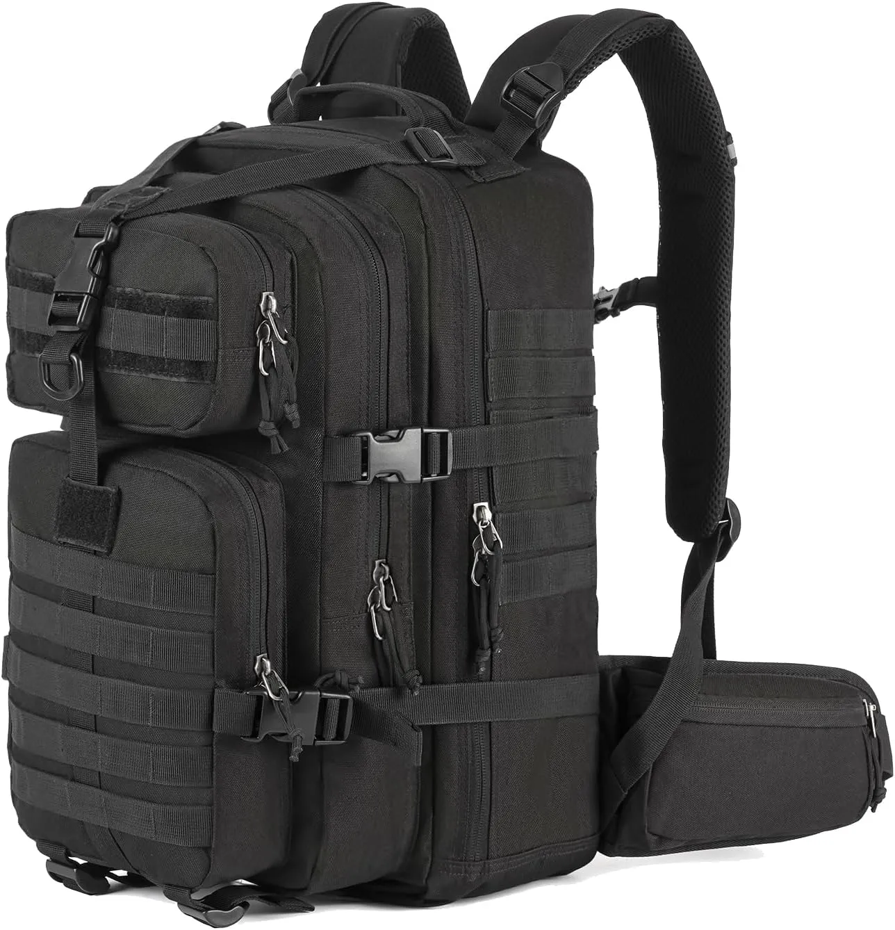 MIRACOL Go Bag Emergency Backpack - 35L Tactical Backpack with MOLLE System for Survival - Durable Military Grade Gear for Disaster Preparedness Black