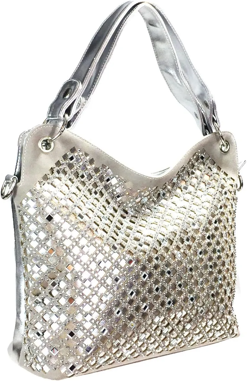 Mirror Rhinestone Bling Purse
