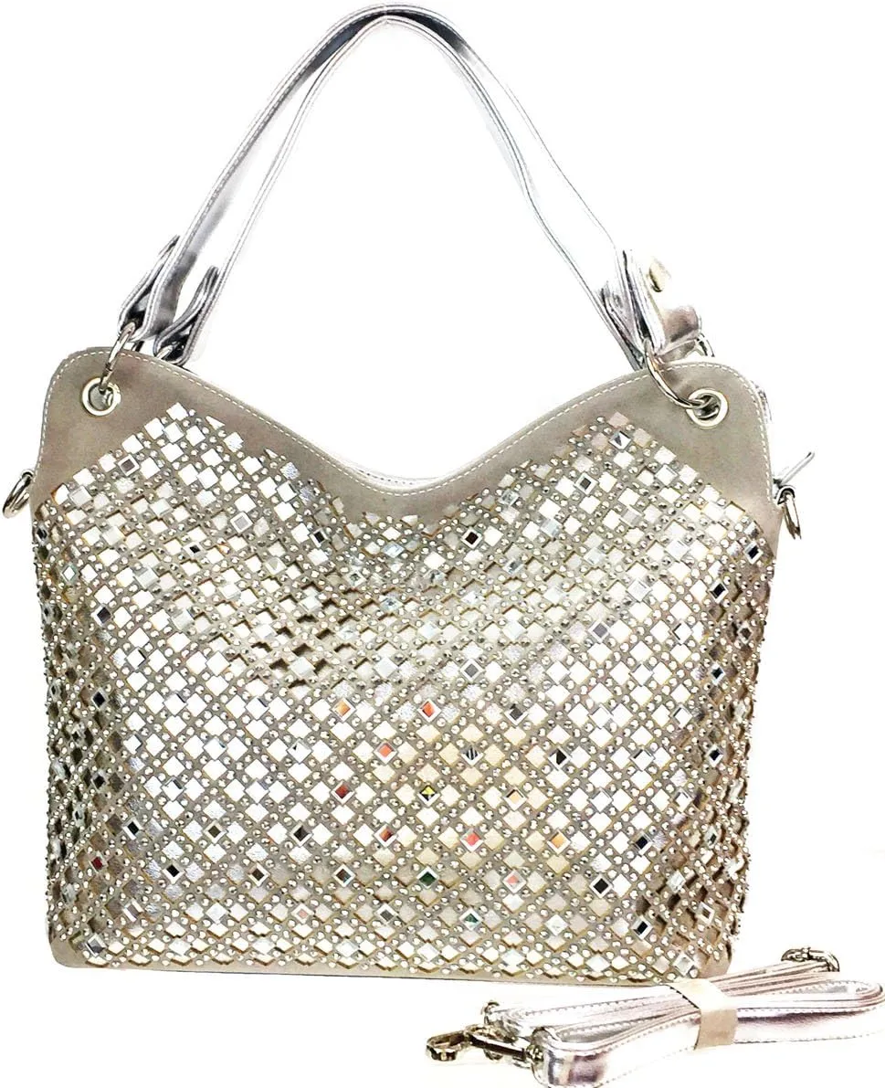 Mirror Rhinestone Bling Purse