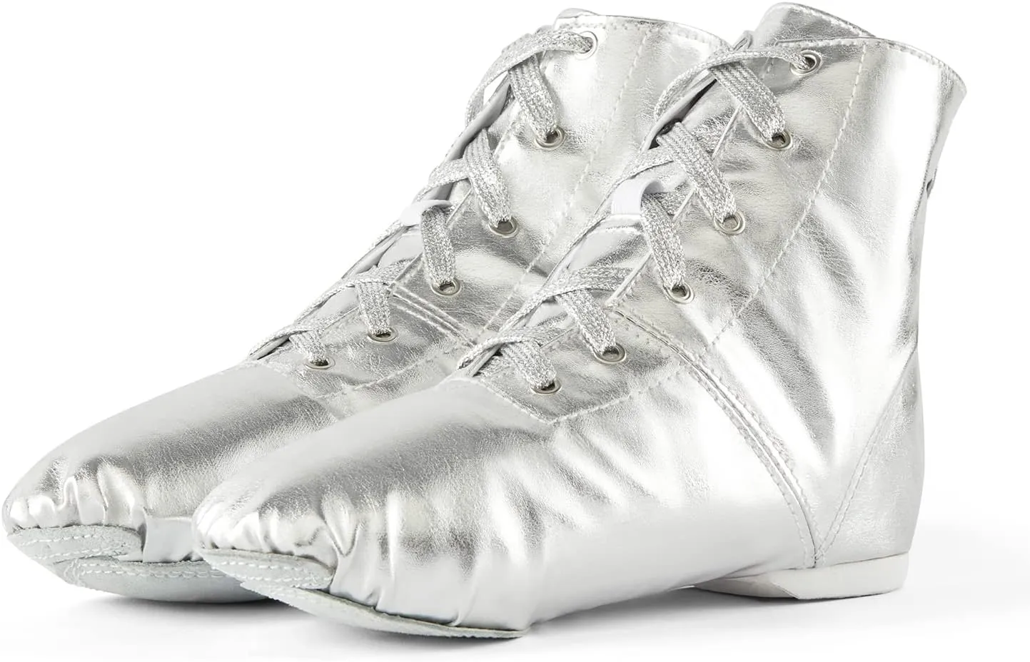 missfiona Jazz Shoes for Woman Canvas Dance Boots Split Sole Ballroom Dancing Flat