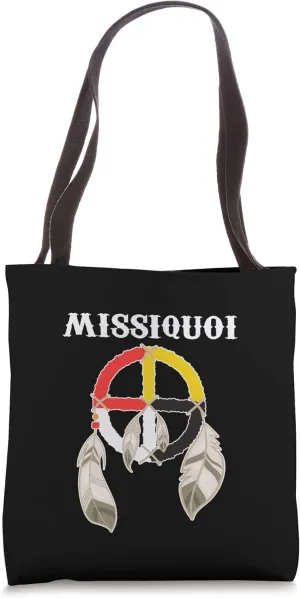 Missisquoi Abenaki Tribe Native American Medicine Wheel Tote Bag