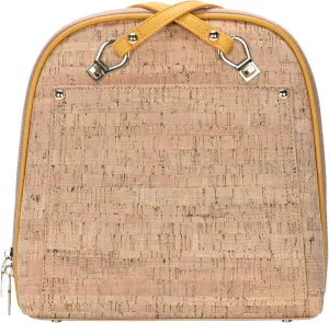 Miztique The Daisy Cork Convertible Backpack Purse for Women (Mustard) | Cork Shoulder Strap Bag or Convertible Backpack | 10.5in x 4in x 11.5in |