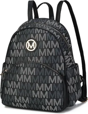 MKF Collection Backpack for Women, Signature Vegan Leather Top-Handle Carry on Backpack Female Travel bag