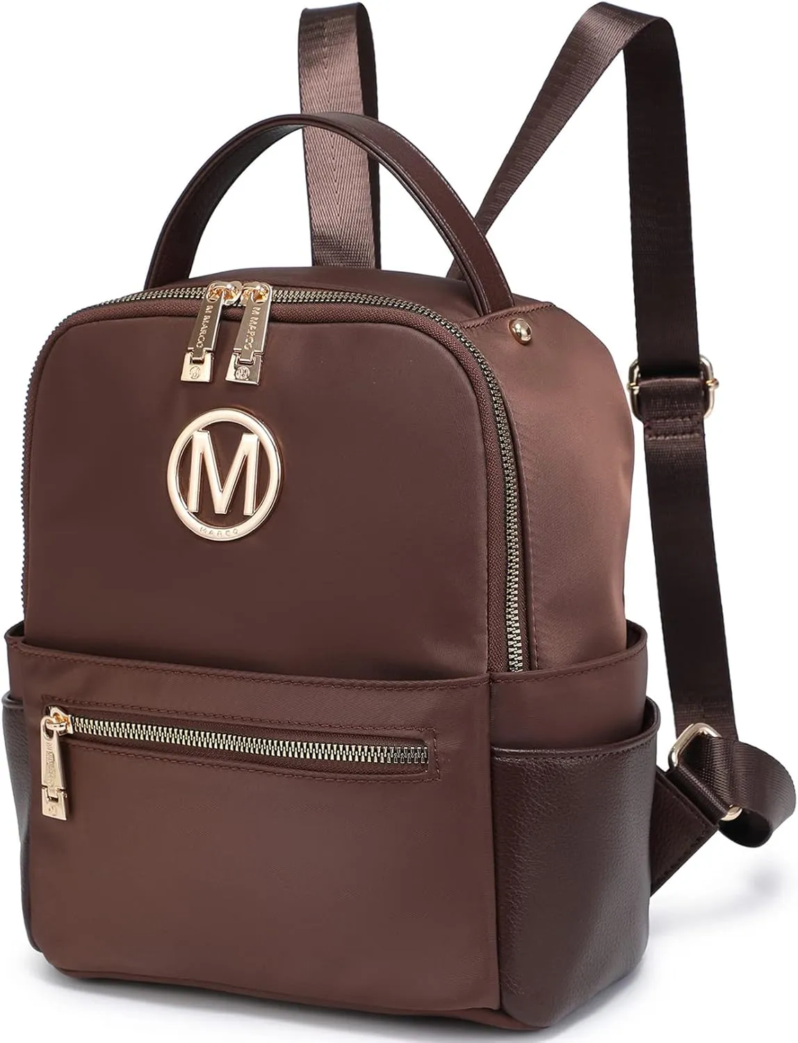 MKP Small Backpack Purse for Ladies Women Fashion Multi Pockets Daypacks with Front Zip Pocket