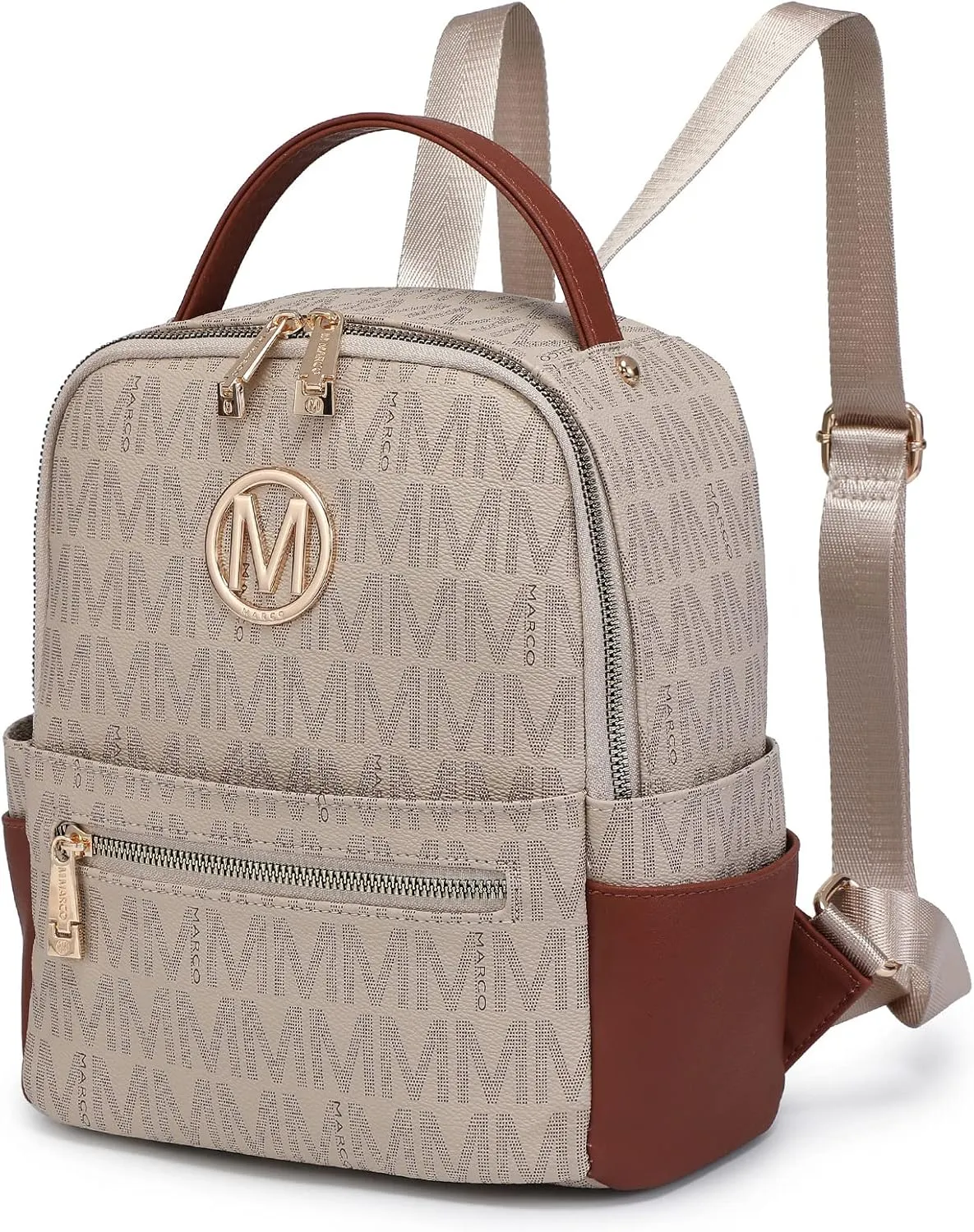 MKP Small Backpack Purse for Ladies Women Fashion Multi Pockets Daypacks with Front Zip Pocket
