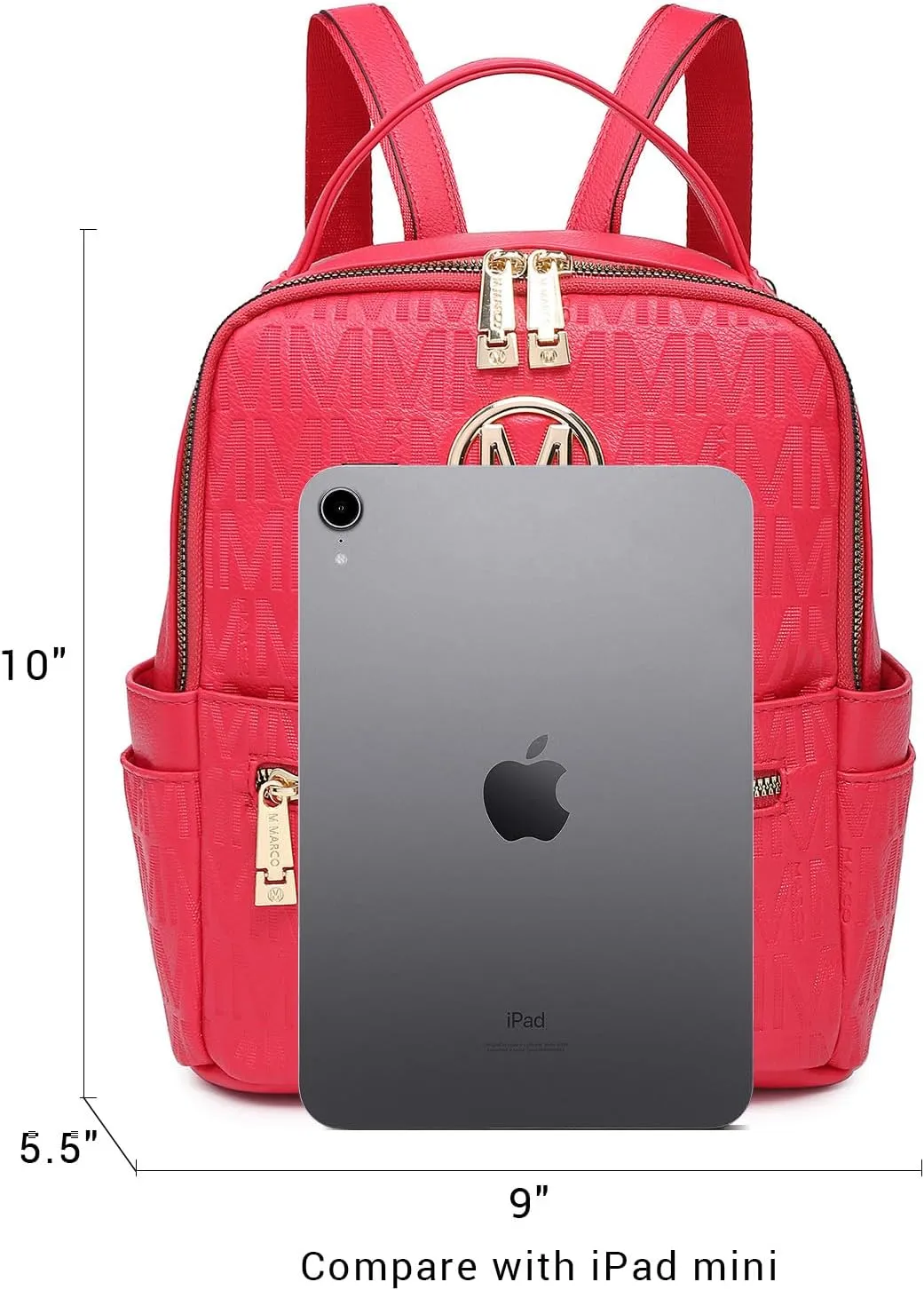 MKP Small Backpack Purse for Ladies Women Fashion Multi Pockets Daypacks with Front Zip Pocket