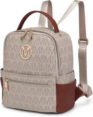 MKP Small Backpack Purse for Ladies Women Fashion Multi Pockets Daypacks with Front Zip Pocket
