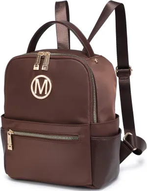 MKP Small Backpack Purse for Ladies Women Fashion Multi Pockets Daypacks with Front Zip Pocket