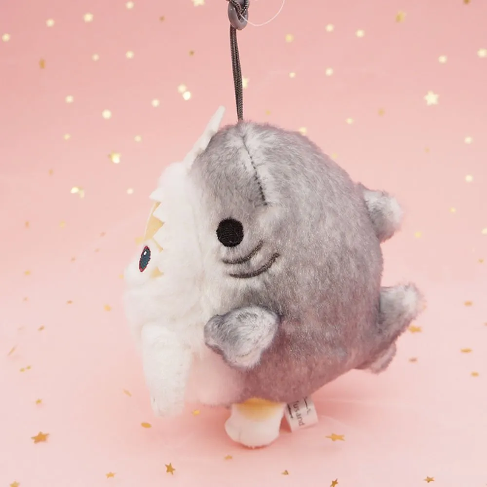 Mofusand Shark Meow Clip-On 5" Plush Mascot :Cream Cat
