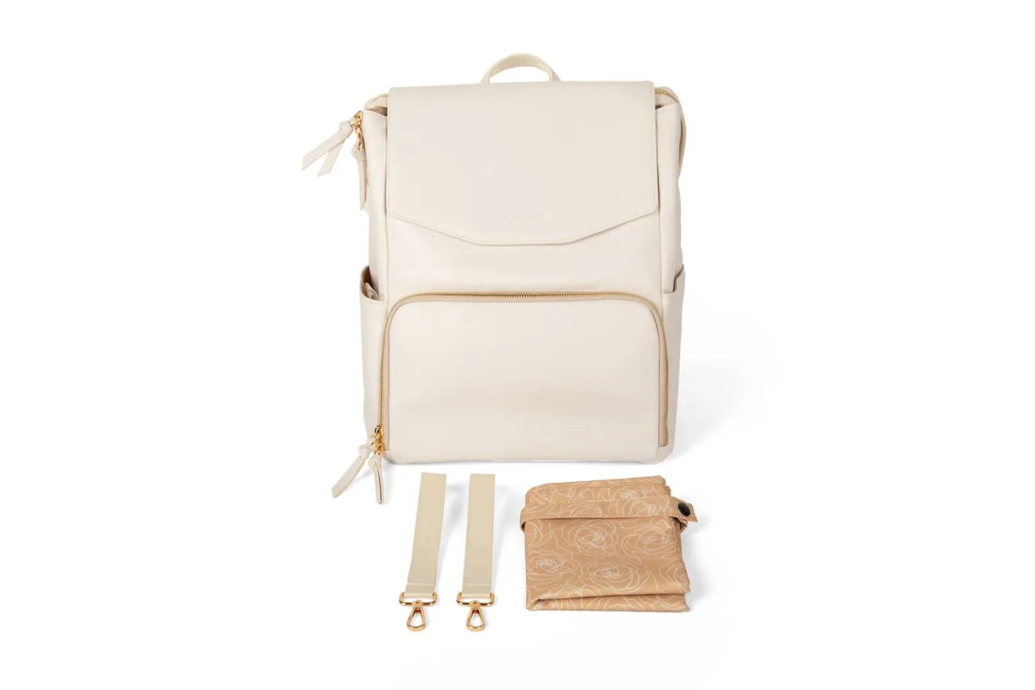 Mom Backpack Diaper Shoulder Suitcase Strap In Beige