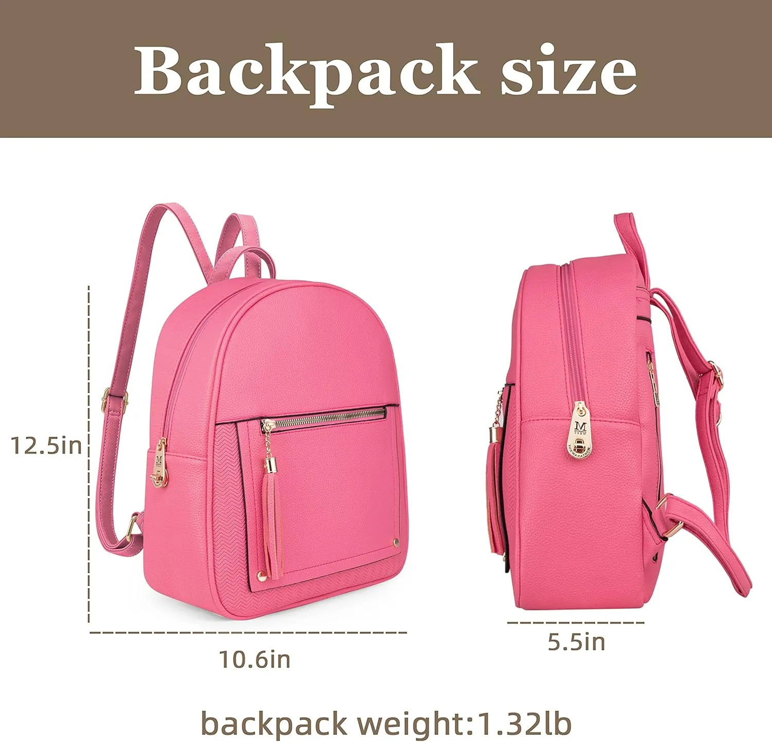 Montana West Medium Backpack Purse for Women Anti Theft Backpack with Secured Zipper & Tassel