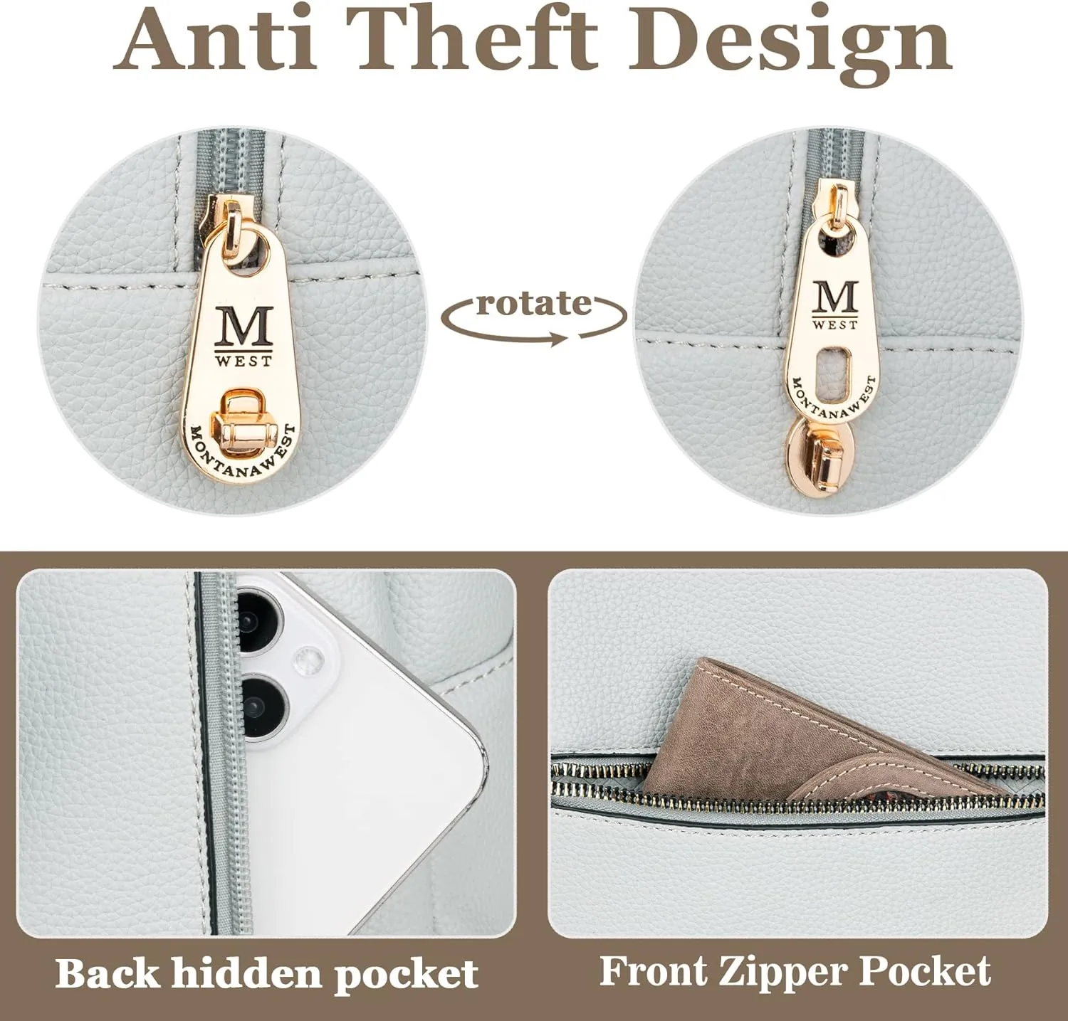 Montana West Medium Backpack Purse for Women Anti Theft Backpack with Secured Zipper & Tassel