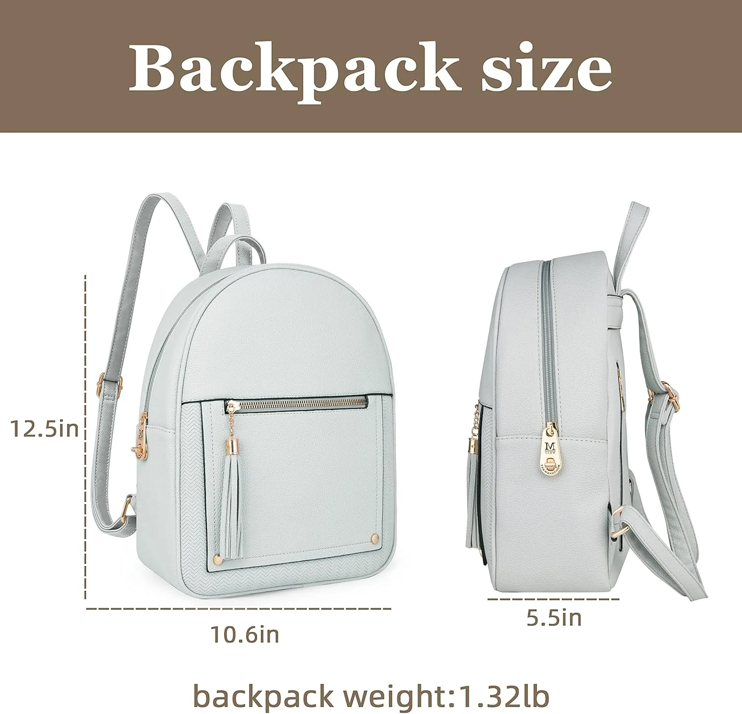 Montana West Medium Backpack Purse for Women Anti Theft Backpack with Secured Zipper & Tassel