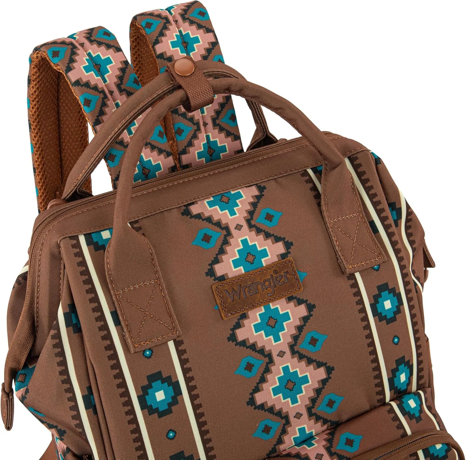 Montana West Wrangler Callie Diaper Bag Backpack with Stroller Straps Multifunction Baby Travel Bag WG2204-9110DBR