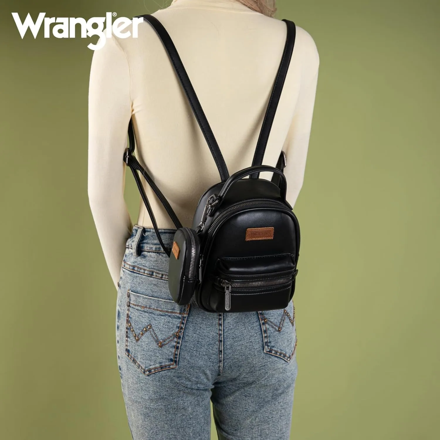 Montana West Wrangler Mini Backpack Purse for Women with a Detachable Coin Pouch