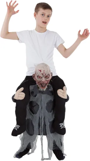 Morph Zombie Piggyback Kids Ride On Costume, Funny Piggy Back Ride