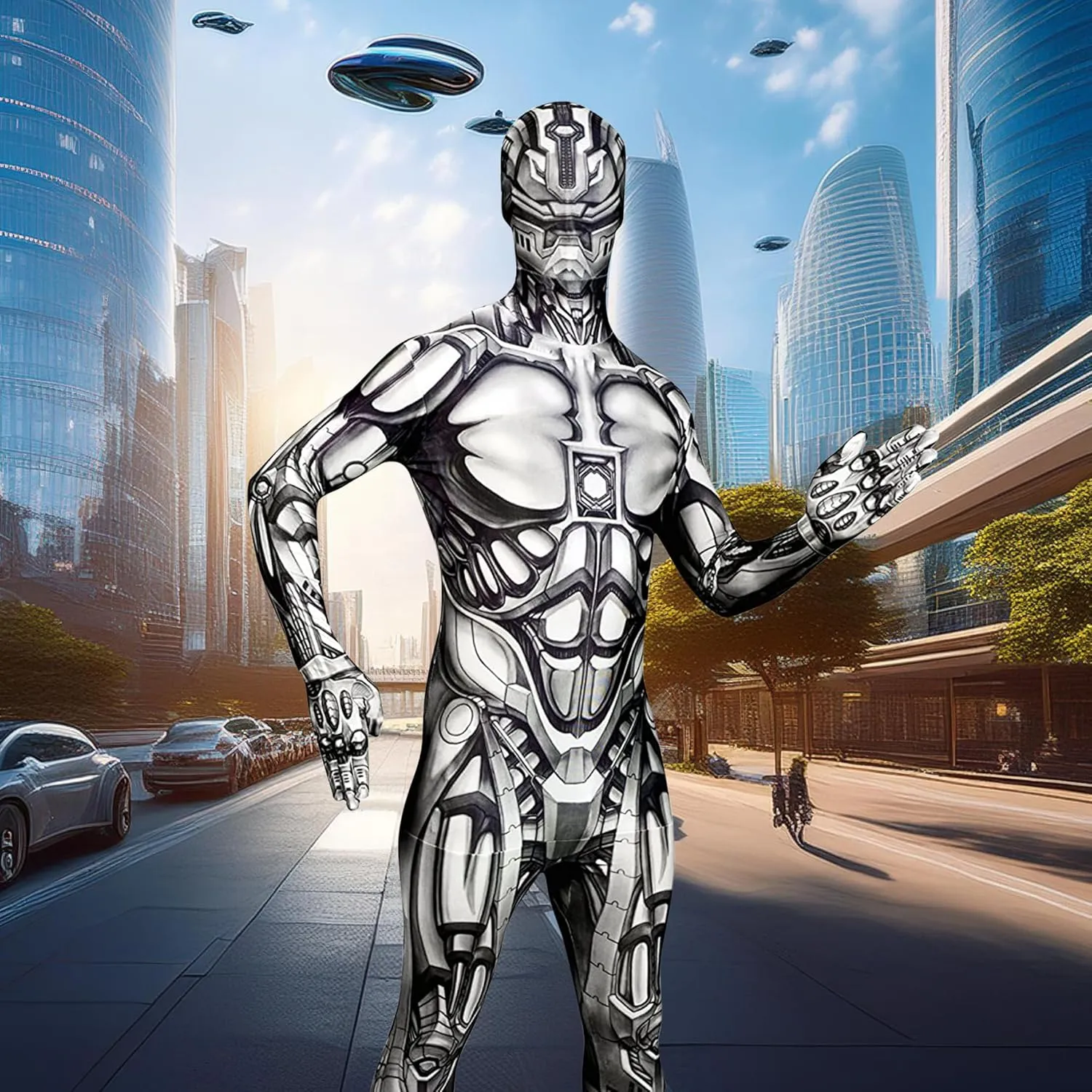 Morphsuits Android Costume Futuristic Bodysuit, Robot Costume Adult Men, Futuristic Clothing, Robot Costume Adult