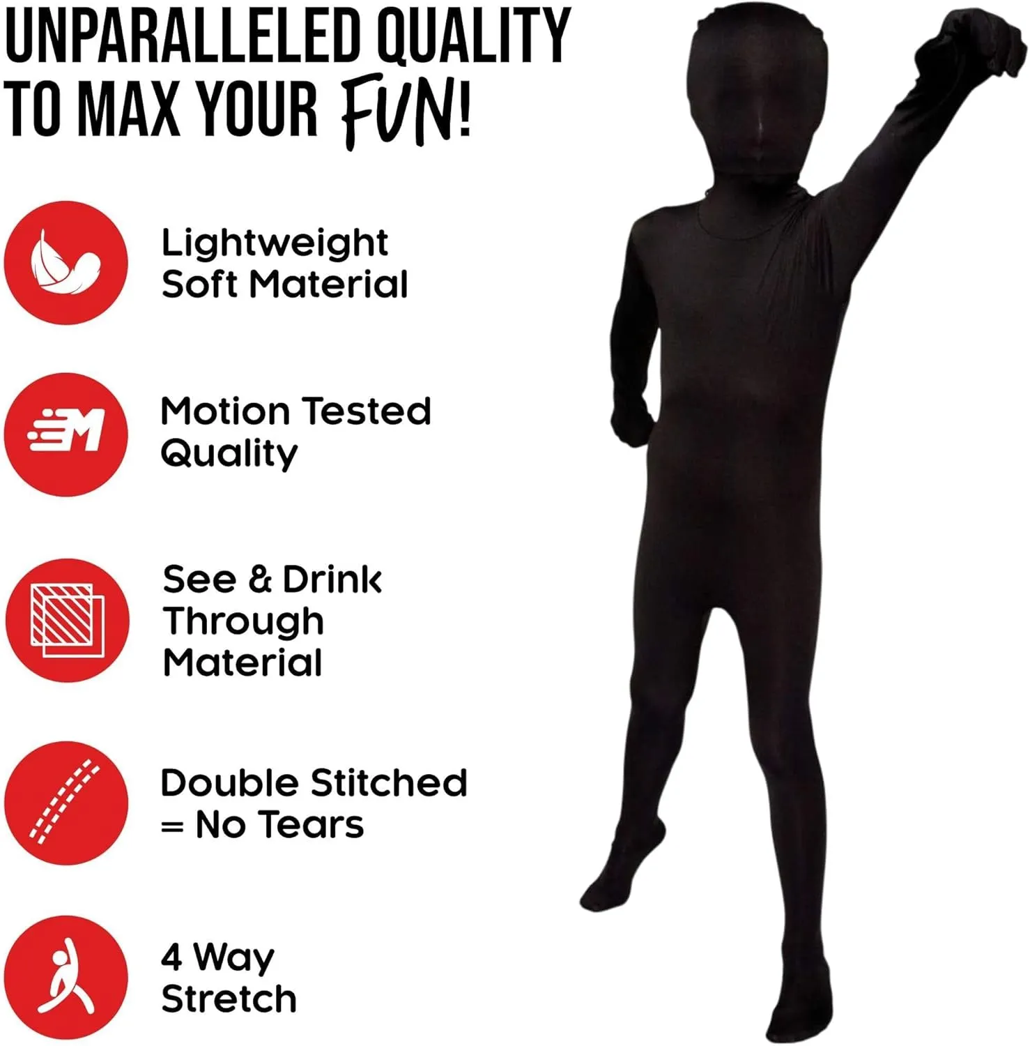 Morphsuits Kids Bodysuit Full Body Suit Halloween Costume, Skin Suit For Boys