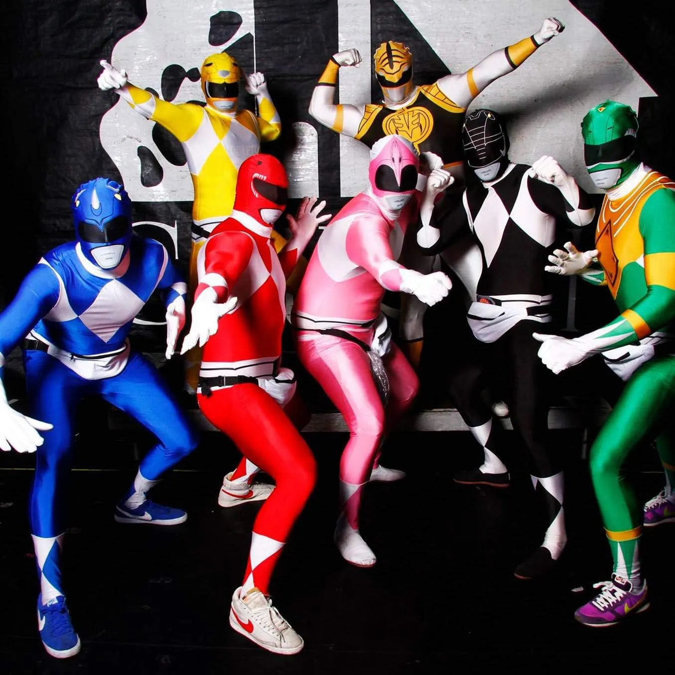 Morphsuits White Power Ranger Costume Adult, Mens Power Ranger Costume