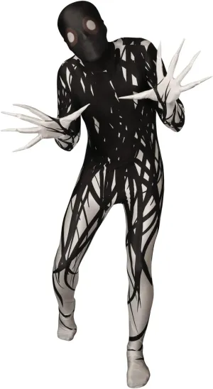 Morphsuits Zalgo Costume Adults, Skinwalker Costume Scary Morph Suits Adults, Zalgo Skin Suit, Shadow Demon Costume Adult