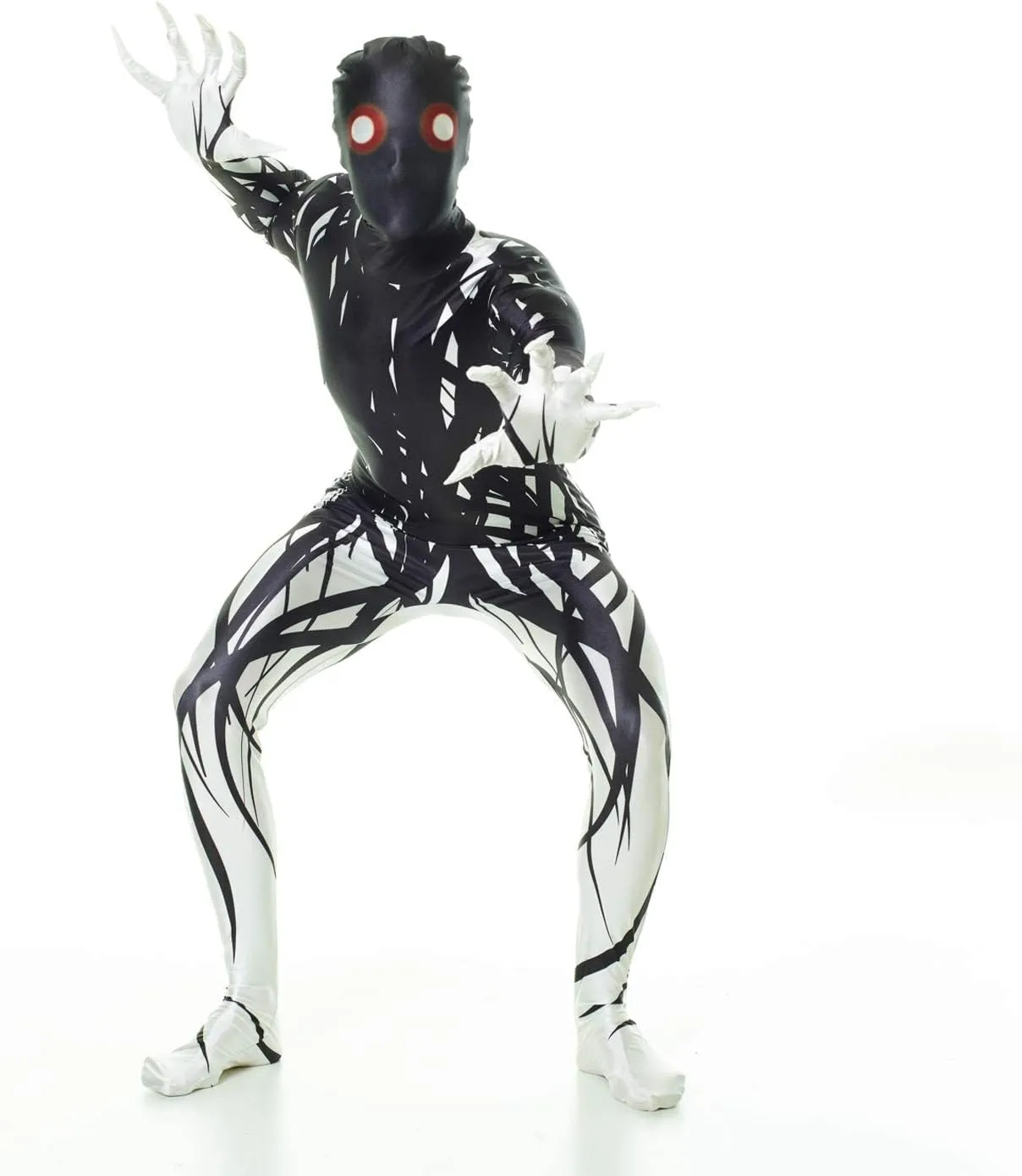 Morphsuits Zalgo Costume Adults, Skinwalker Costume Scary Morph Suits Adults, Zalgo Skin Suit, Shadow Demon Costume Adult