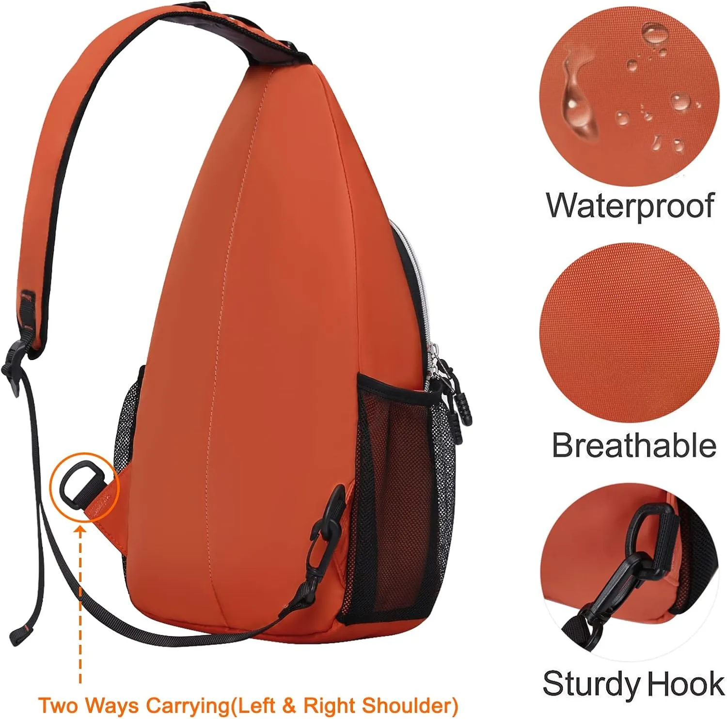 MOSISO Sling Backpack, Multipurpose Crossbody Shoulder Bag Travel Hiking Daypack