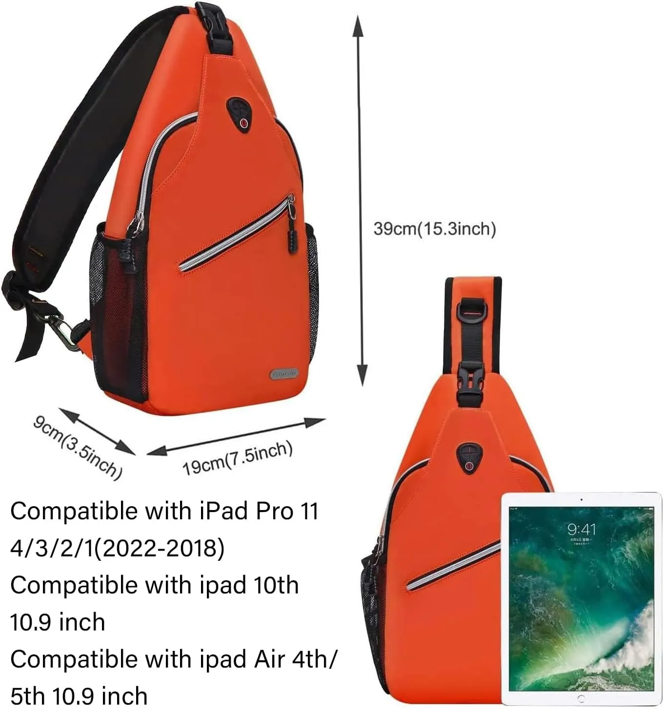 MOSISO Sling Backpack, Multipurpose Crossbody Shoulder Bag Travel Hiking Daypack