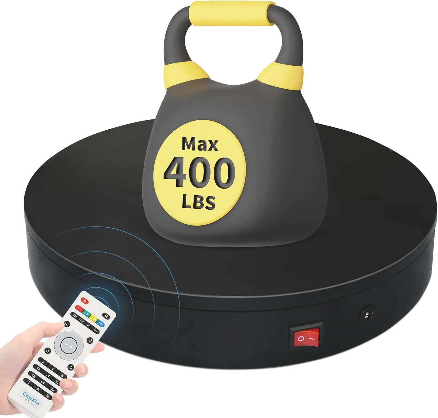 Motorized Rotating Display Stand Rotating Platform Electric Turntable for Display,Photography,3d Scanner,Professional Remote Control Angle/Speed,Multi-Rotation Modes